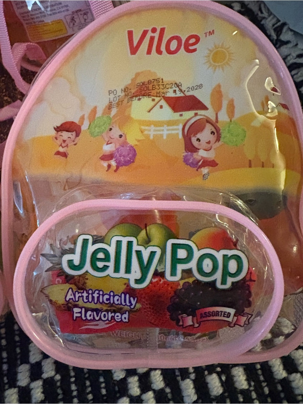 Jellypop Kids Pink Clear & Pink Backpack with Toy Car - Picture 3 of 4
